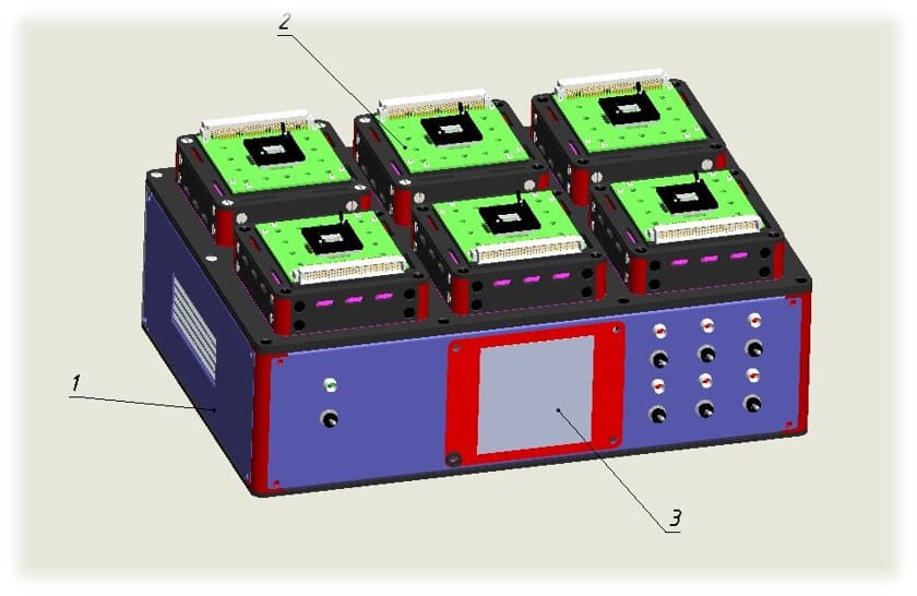 Компактный стенд для испытания электро- и радио-микросхем